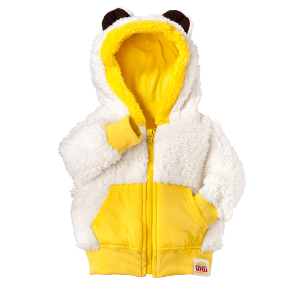 Harajuku Mini 12m unisex fleece hoodie - limited edition yellow/white